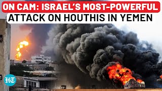 Israel Bombs Yemen’s Hodeidah Port In MostPowerful Attack After Houthis Target Netanyahu Tel Aviv [upl. by Nan]