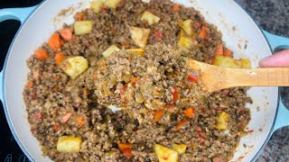 SAVOURY BEEF MINCED MEATGROUND BEEF with Potatoes amp Carrot How To Cook Easy Recipe [upl. by Komarek]