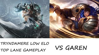 TRYNDAMERE LOW ELO TOP LANE GAMEPLAY  1420  vs Garen  Platinum  EU West [upl. by Ginzburg594]