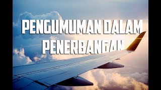 pengumuman cabin crew dalam pesawat [upl. by Mackey]