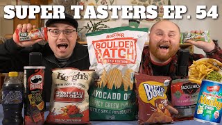 Super Tasters Podcast Ep 54  New Hot Ones Pringles Citrus Blackberry Game Fuel and MUSHY PEAS [upl. by Mosier]