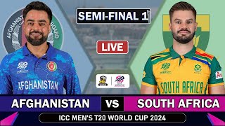 Afghanistan vs South Africa Live Scores amp Commentary  SEMI FINAL  T20 WC  AFG vs SA LIVE  SA BAT [upl. by Lydell]