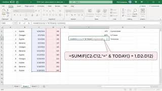 How to Sum values based on Dates in Excel  Office 365 [upl. by Logan]