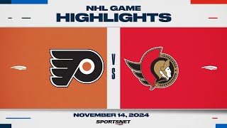 NHL Highlights  Flyers vs Senators  November 14 2024 [upl. by Perpetua]