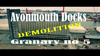 Avonmouth Docks Granary no5  demolition process [upl. by Ramyaj140]