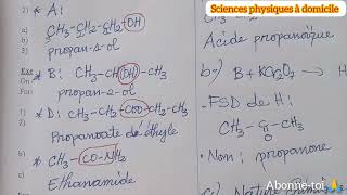 Chimie organique Les alcool  les acides carboxylique les Esters et les amides exercice corrigé [upl. by Lezlie423]