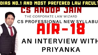 AIR18 CS PROFESSIONAL NEW SYLLABUS How to crack company secretary exams in first attempt [upl. by Newby]