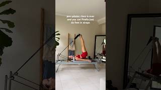 Feet In Straps On Reformer Pilates Workout  Strengthen  Stretch reformerpilates pilates stretch [upl. by Jennifer952]