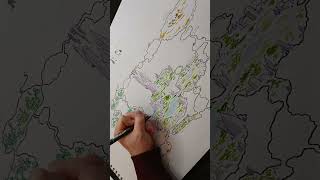 Painting a map based on Nausicaa of the Valley of the Wind [upl. by Solange794]