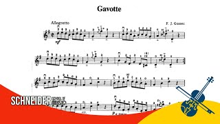 17  Gavotte F J GOSSEC  Suzuki Book 1  Violin Sheet Music  Partitura para Violino [upl. by Ainitsirhc]