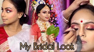 Sharing my wedding Makeup  My Bridal look  Beautiful bridal makeup  My Wedding Outfit [upl. by Nuri]