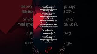 Chendumallika Poo Kandal 💖trending lyricvideo statusvideo lyrics malayalam shortsfeed shorts [upl. by Mieka897]