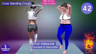 1 Minute Workout Cross Standing Crunch [upl. by Mariel]