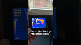 How a radiator heats up through a thermal imaging camera plumbing how shorts [upl. by Ainerol]