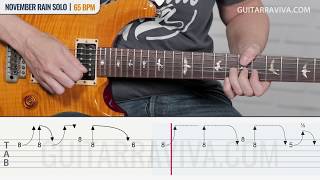 November Rain SOLO de Guitarra  TABS a diferentes velocidades  Guitarraviva [upl. by Berk569]