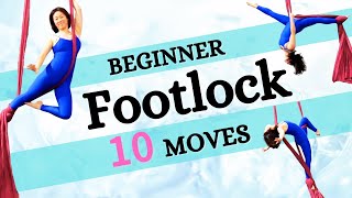 10 Aerial Silks Footlock Moves  Foot Lock  Beginner Tricks [upl. by Ducan]