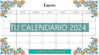 Descarga gratis tu calendario 2024 ¡organiza tu año de la mejor forma [upl. by Hafital]