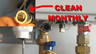 How to Clean the Rheem tankless Water Heater filter Step By Step in detail [upl. by Marita]