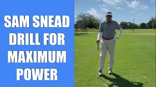 Sam Snead Drill To Create Maximum Power [upl. by Raymond]