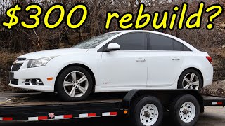 Rebuilding a 2014 Chevy Cruze with engine damage for cheap maybe [upl. by Alisun]