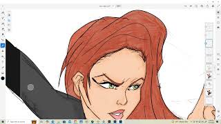 black widow timelapse drawing [upl. by Averi]