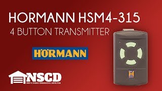 Hormann HSM4 315 Transmitter Remote [upl. by Warp497]