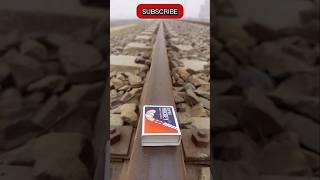 Train vs match box  what happened next 😱 challenge railway railtrack shortsfeed trending [upl. by Ynalem815]