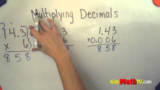 Multiplying Decimals Math Lesson for 4th 5th and 6th grade kids [upl. by Rumery]