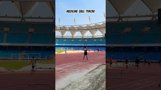 Medicine ball throw exercise for Sprinters  Sprinters Training  100mtr200mtr running shorts 1m [upl. by Fiedling]