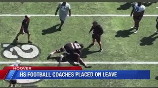 Hoover Coaches placed on leave immediately as evidence shows coaches hump push Bucs players at pra [upl. by Laicram]