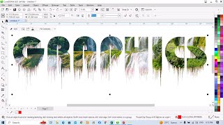 CorelDraw X7 Tutorial  Wet Paint Effect  First Time in Coreldraw  Amazing effect in coreldraw [upl. by Ahsad]