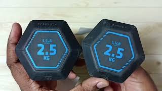 Decathlon CORENGTH 25 kg Cross Training and Weight Training Hexagonal Dumbbell [upl. by Leroi]