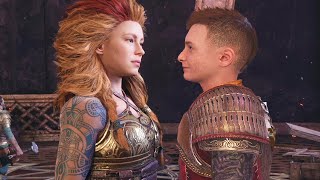 Atreus Has a Crush On Thors Daughter Thrud All Scenes  God Of War Ragnarok PS5 2022 [upl. by Ilyak]