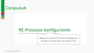Requirements Engineering  REProzesse konfigurieren [upl. by Rustin]
