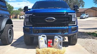 2022 Ford F250 67L Powerstroke Oil Change How To [upl. by Selmner]