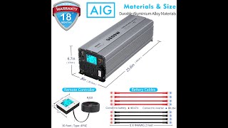 Unboxing and Display GIANDEL 5000 Watt Pure Sine Wave Power Inverter 12V DC to 110 120V AC [upl. by Wenoa280]