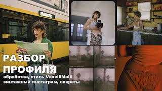 VANELLIMELLI разбор профиля ОБРАБОТКА анализ аккаунта и секреты винтажного профиля [upl. by Gillian]