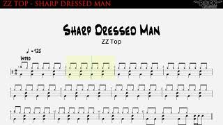 ZZ TOP  Sharp Dressed Man DRUMLESS BACKING TRACK  SCORE [upl. by Gerrie388]