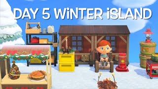 Day 5 making a winter island  Animal Crossing New Horizons [upl. by Ahsienor]