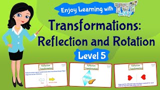 Transformations Reflection and Rotation  Math  Grade5  TutWay [upl. by Elehcim]