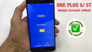 ONE PLUS 5 ONE PLUS 5T FRP BYPASS WITHOUT PC  GOOGLE ACCOUNT UNLOCK oneplus5 frpbypass [upl. by Atinuaj]