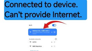 Connected to device Cant provide Internet WiFi [upl. by Truelove]