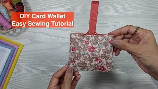 DIY How to Make Card Wallet Easily  Mini Wallet  Sewing Tutorial Purwas Sewing Time [upl. by Iraj]