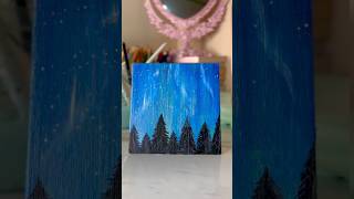 NORTHERN LIGHTS 🌉💕 northernlights painting art acrylicpainting artartist paintingtutorial [upl. by Ardekahs]