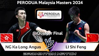 🔴LIVE SCORE  NG Ka Long Angus HKG vs LI Shi Feng CHN  Malaysia Masters 2024 Badminton [upl. by Odlabu]