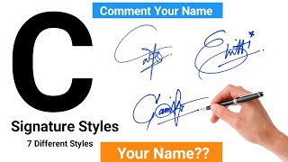 ✔️ C Letter Signature Style  Signature Style Of My Name  Signature [upl. by Koval810]