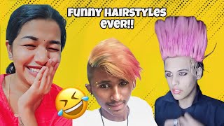 FUNNY HAIRSTYLES ROAST🤣🔥 TELUGU HYDERABAD MoDALSroast trending telugutrolls telugu funny [upl. by Miran]