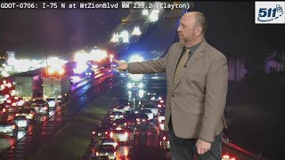 Multiple crashes closing lanes on several metro Atlanta highways  How to get around [upl. by Lean]