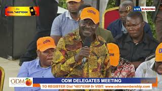 Raila Odingas EMOTIONAL speech to ODM delegates in Bungoma [upl. by Eittol]