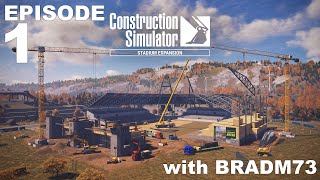 CONSTRUCTION SIMULATOR 2022  STADIUM EXPANSION DLC  Ep 1 Pedestrian Bridge Part 1 [upl. by Eerbua187]